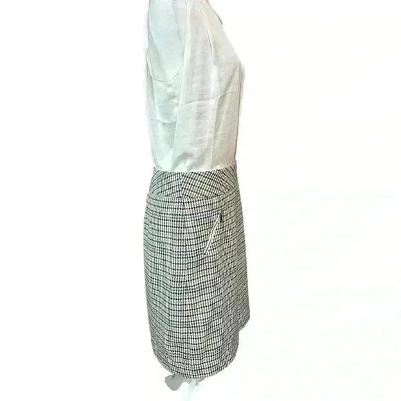 Talbots Wool Blend Herringbone Pencil Skirt Chartuse Green, Blue,Black Size 8 - Picture 4 of 6